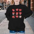 Cute Reading Hearts Valentine Day Book Lover Teacher Student Youth Crewneck Sweatshirt Cute Reading Hearts Valentine Day Book Lover Teacher Student Youth Crewneck Sweatshirt