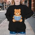 Cute Teddy Bear Reading Book Adorable For Readers Youth Crewneck Sweatshirt