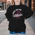 Dibs On The Villain Dark Romance Books Skeleton Morally Grey Youth Crewneck Sweatshirt