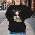 Donkey Reading Book Read Books Be Kind Stay Weird Librarian Youth Crewneck Sweatshirt