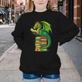 Dragon Reading Books Matching Bookworm Readers Librarian Youth Crewneck Sweatshirt