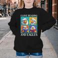 Eagle Love Reading And Eagles Child Book Lover Youth Crewneck Sweatshirt
