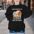 Easily Distracted By Books And Gnomes Book Reading Gnome Youth Crewneck Sweatshirt