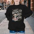Easily Distracted By Dogs And Books Reader Animal Dog Youth Crewneck Sweatshirt