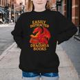 Easily Distracted By Dragons And Books Reading Youth Crewneck Sweatshirt
