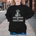 Easily Distracted By Plants & Books Plant Book Lover Youth Crewneck Sweatshirt