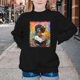 Educated Afro Girl Reading Book Lover History Month Youth Crewneck Sweatshirt