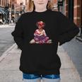 Educated Melanin Queen Afro Women Reading Book History Youth Crewneck Sweatshirt