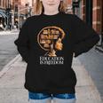 Education Is Freedom Afro Woman Book Illustration Youth Crewneck Sweatshirt