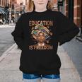 Education Is Freedom Teacher Books Black History Month Youth Crewneck Sweatshirt