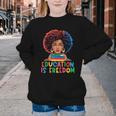 Education Is Freedom History Girl Women Book Lover Youth Crewneck Sweatshirt
