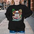 English Bulldog Reading a Book Dog Youth Crewneck Sweatshirt