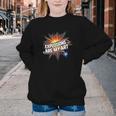 Explosions Are My Art Comic Book Boom Youth Crewneck Sweatshirt Explosions Are My Art Comic Book Boom Youth Crewneck Sweatshirt