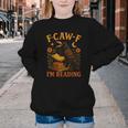 F CAW F Crow I'm Reading Book Lover Fall Youth Crewneck Sweatshirt