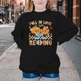 Fall In Love With Reading Thanksgiving Pumpkin Book Lover Youth Crewneck Sweatshirt Fall In Love With Reading Thanksgiving Pumpkin Book Lover Youth Crewneck Sweatshirt