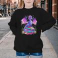 Fantasy Dragon Reading Books Bookworm Youth Crewneck Sweatshirt