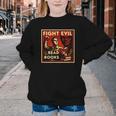 Fight Evil Read Books Propaganda Poster Youth Crewneck Sweatshirt Fight Evil Read Books Propaganda Poster Youth Crewneck Sweatshirt