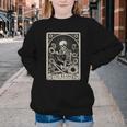 Floral The Reader Tarot Card Skeleton Reading Book Youth Crewneck Sweatshirt Floral The Reader Tarot Card Skeleton Reading Book Youth Crewneck Sweatshirt