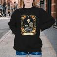 Floral Tarot Card The Reader Skeleton Reading Book Youth Crewneck Sweatshirt