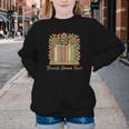 Flourish Dream Thrive Resist 84 67 Book Reading Nature Lover Youth Crewneck Sweatshirt