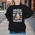 Fueled By Iced Coffee And Books Book Lover Retro Youth Crewneck Sweatshirt Fueled By Iced Coffee And Books Book Lover Retro Youth Crewneck Sweatshirt
