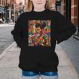 Geometric History Educated Women Reading Book Melanin Youth Crewneck Sweatshirt