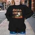 Ghost Library Reading Books Halloween Men Women Kids Youth Crewneck Sweatshirt