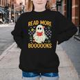 Ghost Reading Books Teacher Student Halloween Read More Book Youth Crewneck Sweatshirt Ghost Reading Books Teacher Student Halloween Read More Book Youth Crewneck Sweatshirt