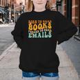 Groovy Born To Read Books Forced To Read Emails Reading Youth Crewneck Sweatshirt