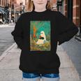 Groovy Ghost Reading Book Cat Halloween Ghost Teacher Youth Crewneck Sweatshirt Groovy Ghost Reading Book Cat Halloween Ghost Teacher Youth Crewneck Sweatshirt