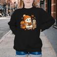 Halloween Ghost Reading Book Lovers Coffee Girl Women Youth Crewneck Sweatshirt Halloween Ghost Reading Book Lovers Coffee Girl Women Youth Crewneck Sweatshirt