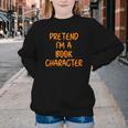 Halloween Pretend I'm Book Character Costume Lazy Adult Kids Youth Crewneck Sweatshirt Halloween Pretend I'm Book Character Costume Lazy Adult Kids Youth Crewneck Sweatshirt