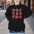 Heart Reading Books Valentine’s Day Girl And Boy Book Lovers Youth Crewneck Sweatshirt