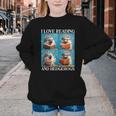 Hedgehog Love Reading And Hedgehogs Child Book Lover Youth Crewneck Sweatshirt Hedgehog Love Reading And Hedgehogs Child Book Lover Youth Crewneck Sweatshirt