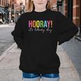 Hooray It's Library Day Teacher Reader Books Back To School Youth Crewneck Sweatshirt Hooray It's Library Day Teacher Reader Books Back To School Youth Crewneck Sweatshirt