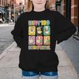 HUGvyn Happy 100 Days Of School Teacher Goose Preppy Books Youth Crewneck Sweatshirt