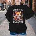 I'd Rather Be Reading Cute Fox Book Lover Reader Bookworm Youth Crewneck Sweatshirt
