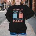 I'm So Glad We'Re On The Same Page Book Lover Writer Youth Crewneck Sweatshirt