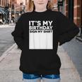 It's My Birthday Sign Boy Men Decoration Guestbook Youth Crewneck Sweatshirt