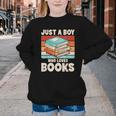 Just A Boy Who Loves Books Reading Bookworm Boys Kids Youth Crewneck Sweatshirt
