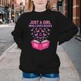 Just A Girl Who Loves Books Butterflies Reading Youth Crewneck Sweatshirt