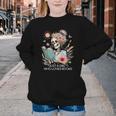 Just A Girl Who Loves Books Messy Bun Book Skeleton Bookworm Youth Crewneck Sweatshirt