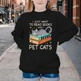 I Just Want To Read Books And Pet Cats Bookish Bookworm Youth Crewneck Sweatshirt I Just Want To Read Books And Pet Cats Bookish Bookworm Youth Crewneck Sweatshirt