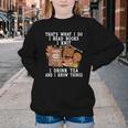 Knitting Reading Books Drinking Tea Knitter Knit Youth Crewneck Sweatshirt