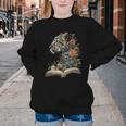 Leopard Book Flower Youth Crewneck Sweatshirt