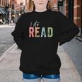 Let's Read Book Nerd Reading Book Lover Librarian Teacher Youth Crewneck Sweatshirt Let's Read Book Nerd Reading Book Lover Librarian Teacher Youth Crewneck Sweatshirt