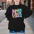 Library Book Fair Vibe Tie Dye School Reading Nostalgic Youth Crewneck Sweatshirt
