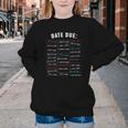 Library Due Date Stamp Card Librarian Book Reading Vintage Youth Crewneck Sweatshirt Library Due Date Stamp Card Librarian Book Reading Vintage Youth Crewneck Sweatshirt