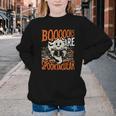 Library Halloween Book Lover Ghost With Books Youth Crewneck Sweatshirt
