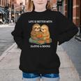 Life Is Better With Sloths And Books Cute Sloth Lover Youth Crewneck Sweatshirt Life Is Better With Sloths And Books Cute Sloth Lover Youth Crewneck Sweatshirt